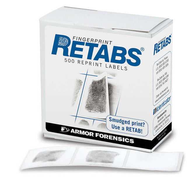 Forensics Source Retabs Correction Labels Box 500 of Qty.
